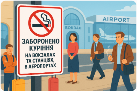 Куріння у транспорті загального користування (всіх видів)